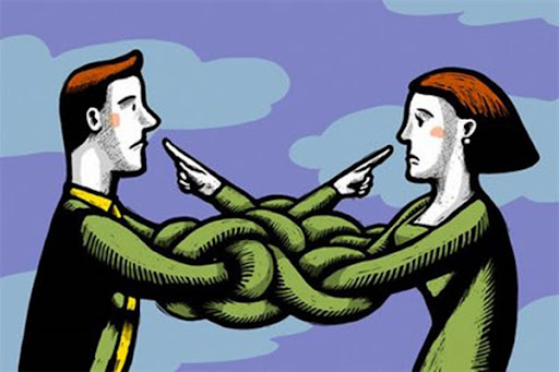 موضع تدافعی گرفتن،در رابطه